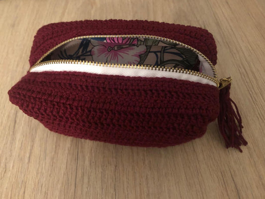 Cartuchera Artesanal Premium - Color Vino Tinto.